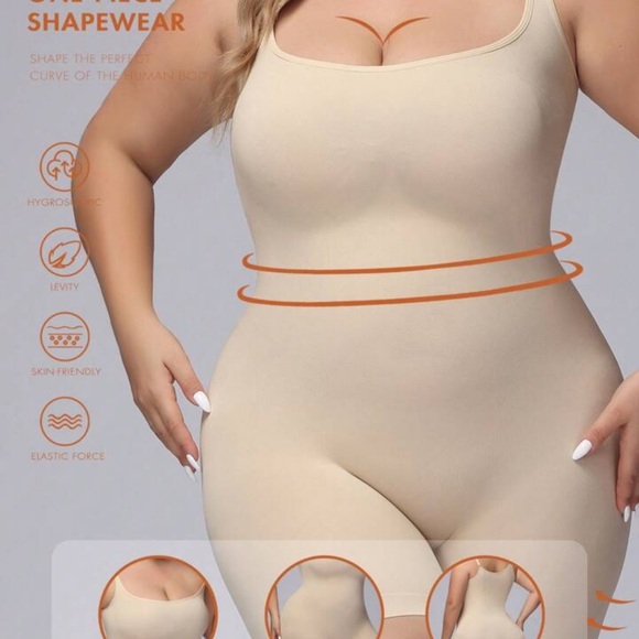 Beige Shapewear Bodysuit - Picture 3 of 3